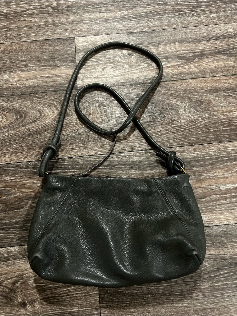 HOBO Vision Crossbody Bag Slate Dark Gray Leather RARE